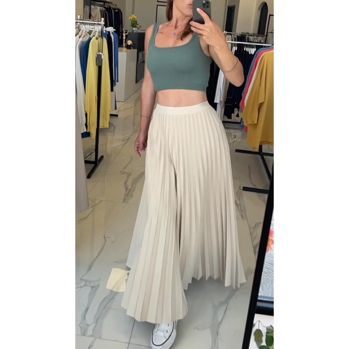 Nuss Pliseli Bej Etek