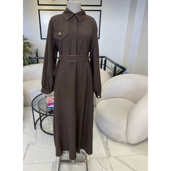 nuss tek cepli elbise