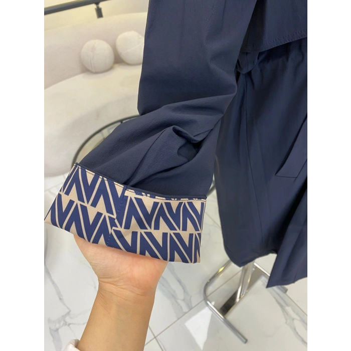 NUSS TRENÇ LACİVERT