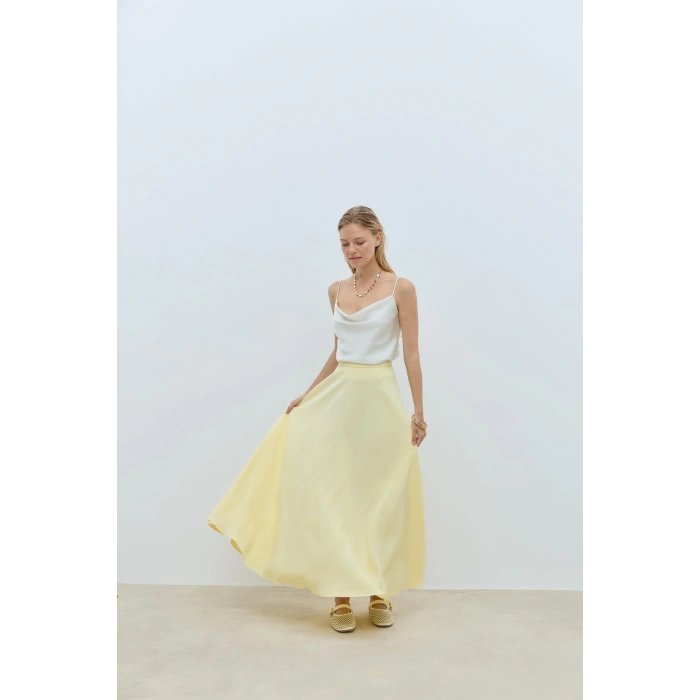 BOOD Volanlı Tencel  Etek