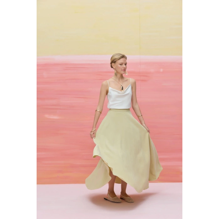 BOOD Volanlı Tencel  Etek