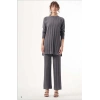 NUSS ÇİZGİ DOKULU PANTOLON TUNİK TAKIM