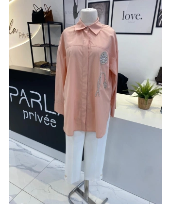 2K TAŞ DETAYLI GÖMLEK