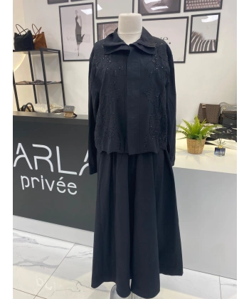 2K SİYAH NAKIŞLI TAKIM