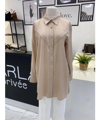 2K BEJ DÜĞMELİ GÖMLEK