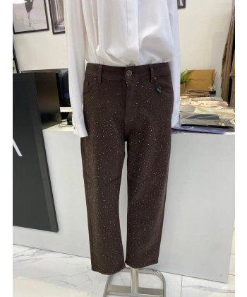 ÜZERİ TAŞLI DAR PAÇA PANTALON