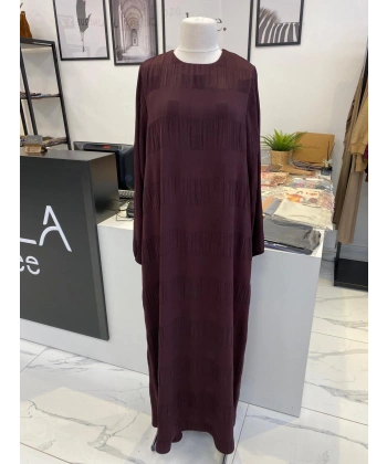 NURCAN ÇETİN KENDİNDEN DESENLİ ELBİSE