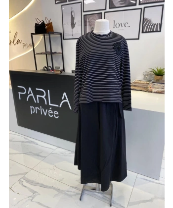 WENNORA İÇ ELBİSELİ ÇİZGİLİ TAKIM