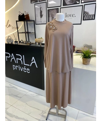 NURCAN ÇETİN BEJ TAKIM