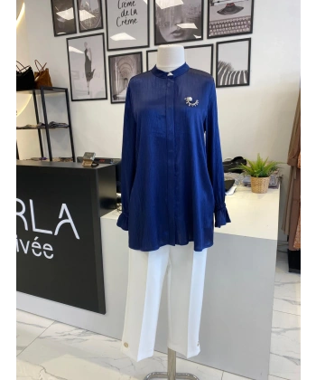 OTTO DESİGEN KOLLARI LASTİK KRAŞLI GÖMLEK