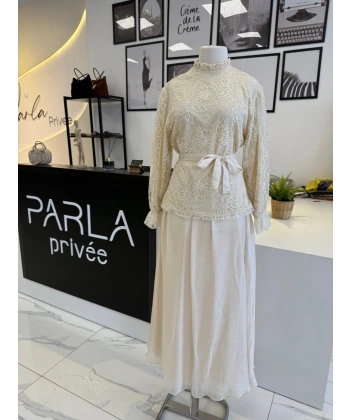 PARLA GÜPÜR DETAYLI ETEK TAKIM