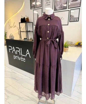 PARLA BORDO ELBİSE