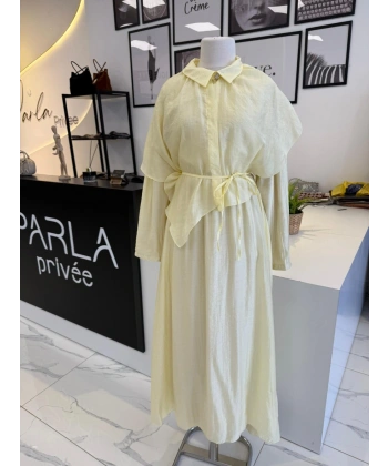 PARLA BELİ LASTİKLİ ŞAL DETAYLI TAKIM