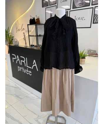 PARLA SİYAH GÖMLEK