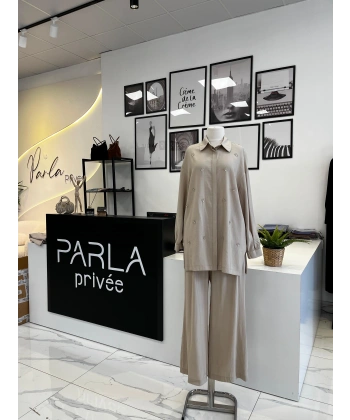 Nuss Taşlı Pantolonlu Takım