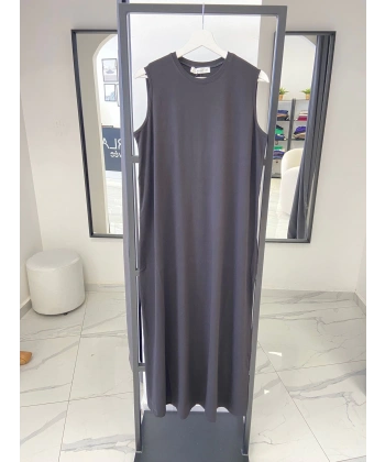 ALLDAY LİKRALI KOLSUZ İÇLİK ELBİSE SİYAH