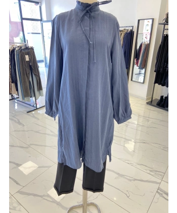 ALLDAY YAKASI FIRFIRLI UZUN GÖMLEK