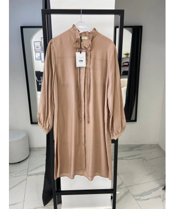 ALLDAY YAKASI FIRFIRLI UZUN GÖMLEK