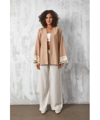 Kısa Keten Kimono