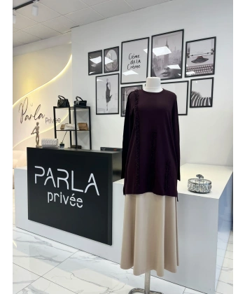 Missa Triko Akış Karadut Tunik