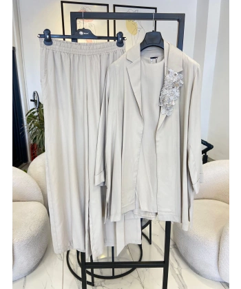 NURCAN ÇETİN 3 LÜ PANTOLONLU TAKIM