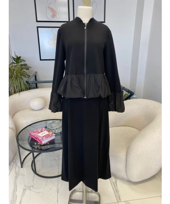 NURCAN ÇETİN BALON DETAYLI ETEKLİ TAKIM