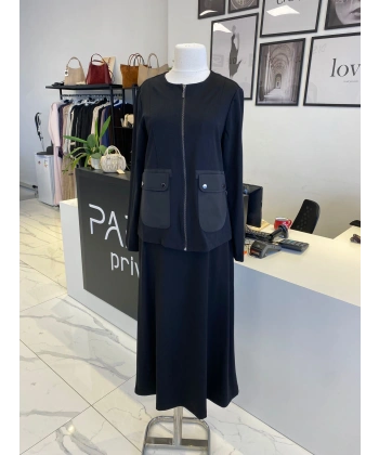 NURCAN ÇETİN CEKET TAKIM SİYAH