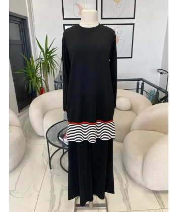 Nurcan çetin çizgili triko takım