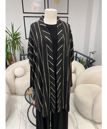 NURCAN ÇETİN ÇİZGİLİ ÜÇLÜ TAKIM