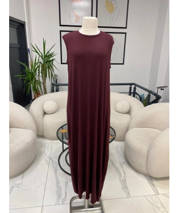 NURCAN ÇETİN SIFIR KOL ELBİSE