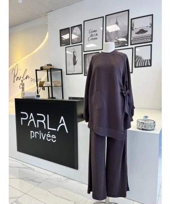 Nuss Cepli Kuşaklı Pantolon Takım