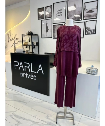 Nuss Cupra Desenli Pantolonlu Takım