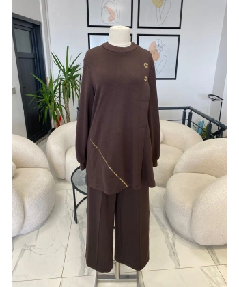 NUSS FERMUAR DETAYLI İKİLİ TAKIM