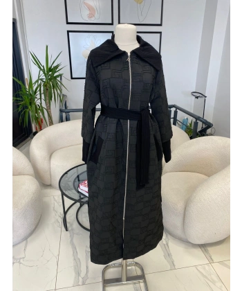 NUSS JAKARLI UZUN PARDESÜ SİYAH