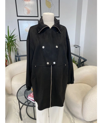 NUSS KISA SÜET KAP SİYAH