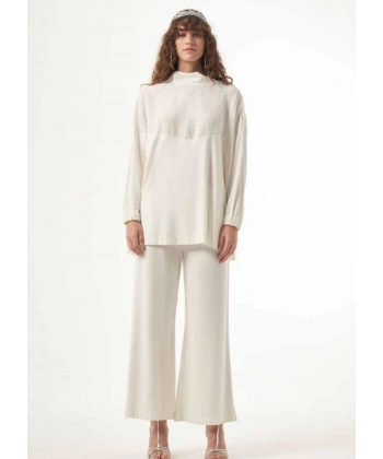 Nuss Omzu Çıtçıtlı Pantolonlu Takım