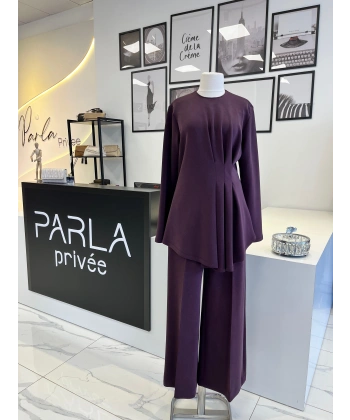 Nuss Önü Drapeli Pantolon Takım
