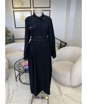 nuss tek cepli elbise