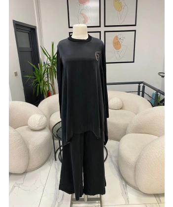 NUSS TRİKO KOL DETAYLI İKİLİ TAKIM