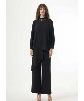 NUSS TÜLLÜ TAKIM SİYAH