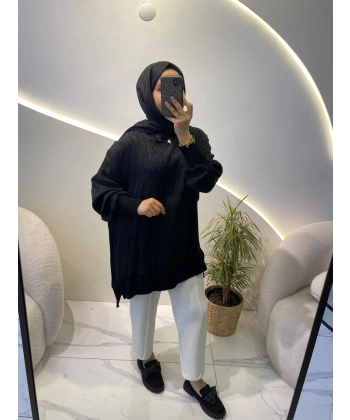 NUSS İNCE ÇİZGİLİ CUPRA TUNİK