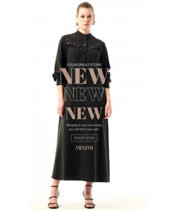 Nuss Zımba Detaylı Elbise KEKİK