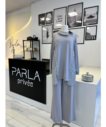 Orhan Store Gri Pantolonlu Takım