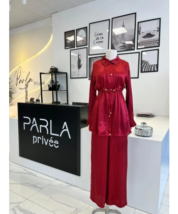 Otto Desigen Belden Büzgülü Pantolonlu Takım