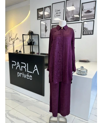 Otto Desigen Gold Düğme Detaylı Pantolonlu Takım