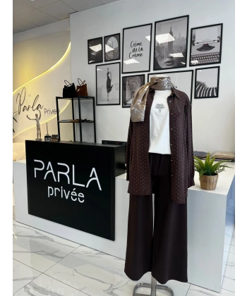 QMASH PRİVE Palmiye Desenli Tişört
