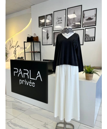 Sentez Logas Geniş Paça Pantolon