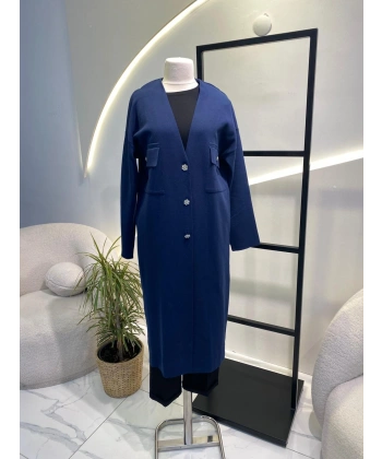 TIĞ TRİKO ÇİÇEK DÜĞMELİ