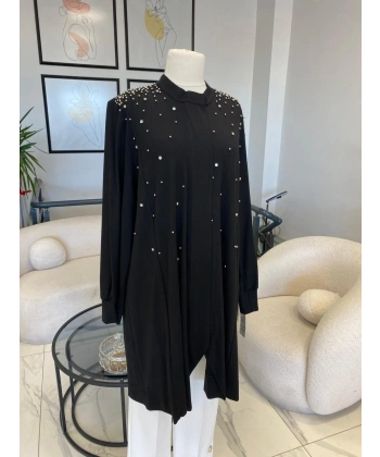 DULE BÜYÜK BEDEN YAKALI TAŞLI KAP