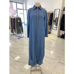 ALLDAY GİZLİ PATLI UZUN KOT GÖMLEK